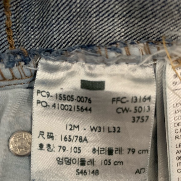 Levi’s 505 Straight Leg Jeans, Size 12 - Picture 8 of 8